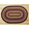 Capitol Earth Rugs Oval Shaped Rug- Black Cherry- Chocolate and Cream 07-371